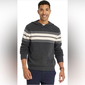 Hooded Goodfellow & Co Men's Ribbed Hem Hooded Pullover Sweater, Brown, Size S